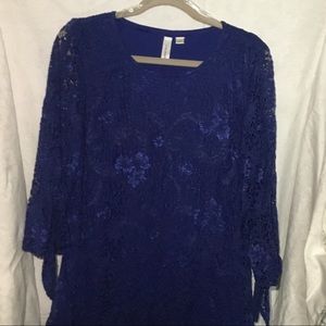 Blue Lace Cocktail Dress.